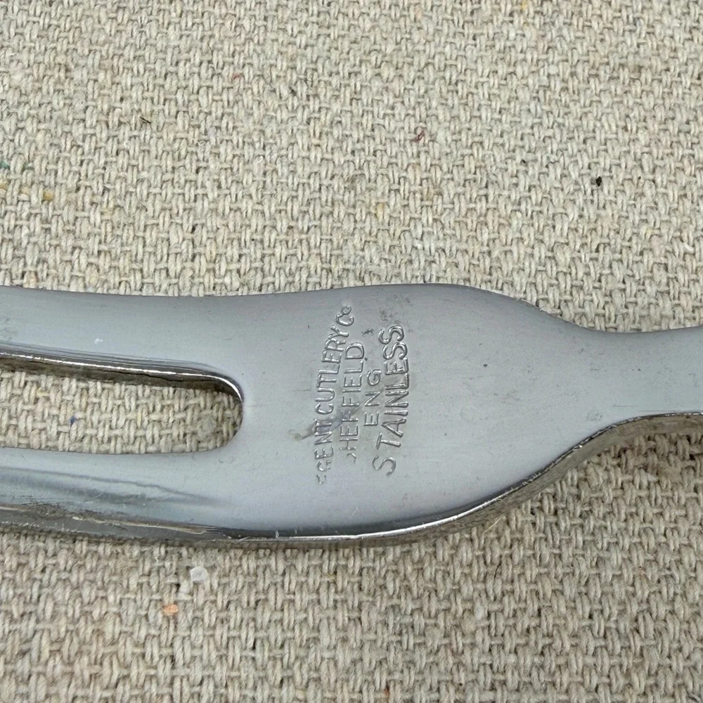 Vintage Regent Cutlery Deereedge Carving Set Sheffield England Yellow Bakelite